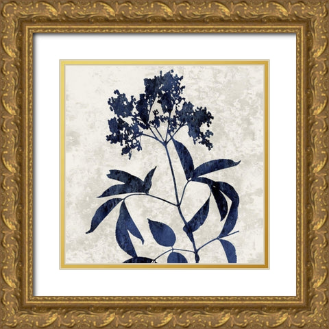 Nature Blue V Gold Ornate Wood Framed Art Print with Double Matting by Carson, Danielle