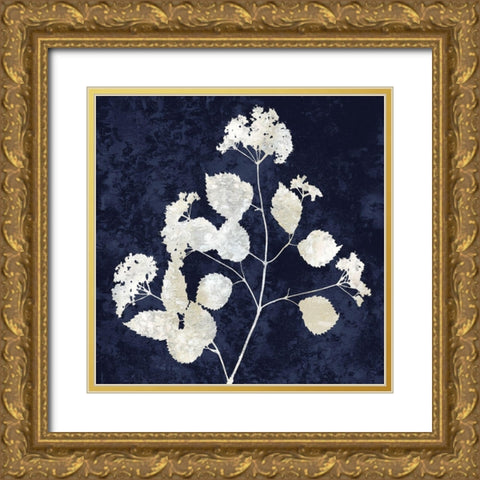 Nature White on Blue VI Gold Ornate Wood Framed Art Print with Double Matting by Carson, Danielle