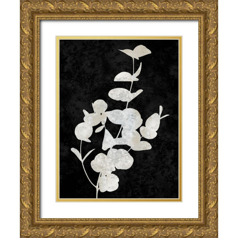 Nature White on Black I Gold Ornate Wood Framed Art Print with Double Matting by Carson, Danielle