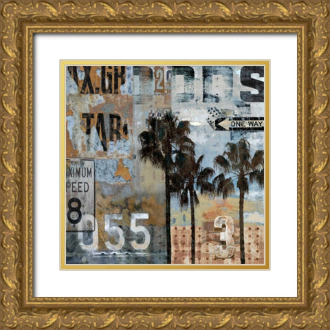 Urban Textures Gold Ornate Wood Framed Art Print with Double Matting by Matthews, Dylan