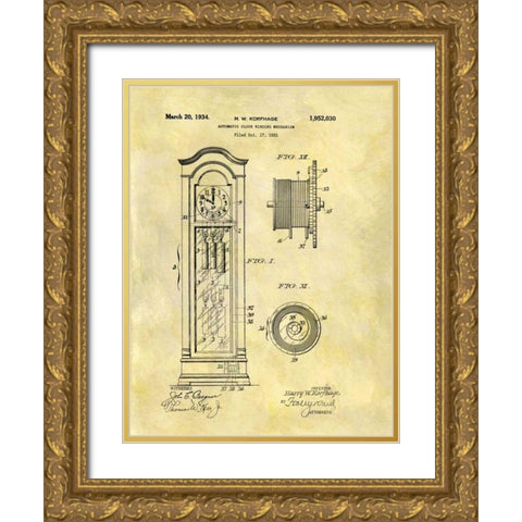 Automatic Clock Winding Mechan Gold Ornate Wood Framed Art Print with Double Matting by Sproul, Dan