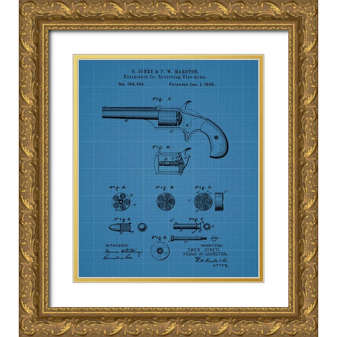 Extractors for Revolving Firea Gold Ornate Wood Framed Art Print with Double Matting by Sproul, Dan