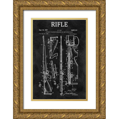 Bolt Action Mechanisim - 1956-C Gold Ornate Wood Framed Art Print with Double Matting by Sproul, Dan