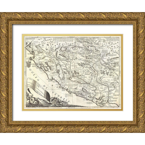 Golfo Di Venezia Gold Ornate Wood Framed Art Print with Double Matting by Sproul, Dan