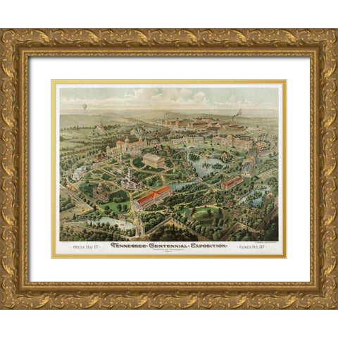 Tennessee Centennial Gold Ornate Wood Framed Art Print with Double Matting by Sproul, Dan