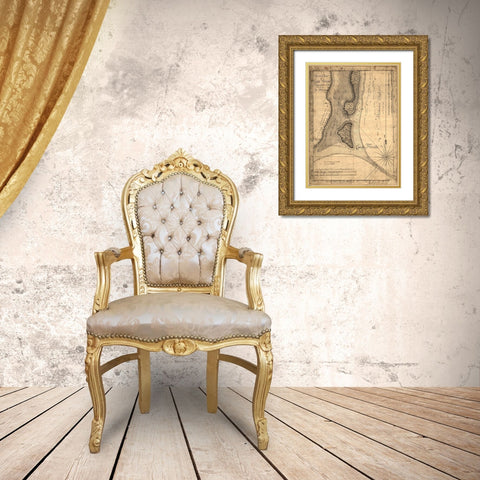 Cape Florida Gold Ornate Wood Framed Art Print with Double Matting by Sproul, Dan