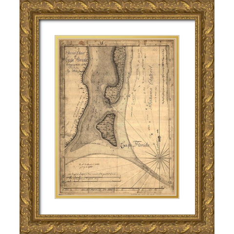 Cape Florida Gold Ornate Wood Framed Art Print with Double Matting by Sproul, Dan