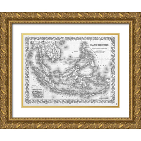 East Indies Gold Ornate Wood Framed Art Print with Double Matting by Sproul, Dan