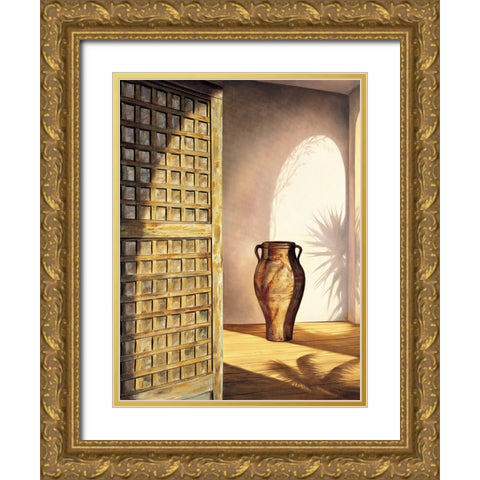 La Valencia Gold Ornate Wood Framed Art Print with Double Matting by Eduardo