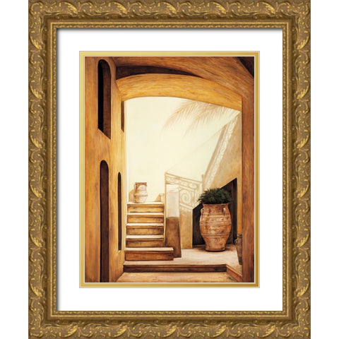 Casa del Sol Gold Ornate Wood Framed Art Print with Double Matting by Eduardo