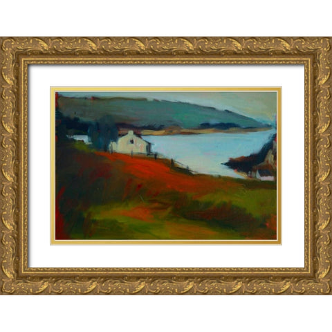 By the Water I Gold Ornate Wood Framed Art Print with Double Matting by Barbini, Eddie