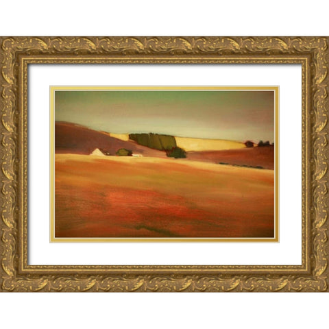 Over the Hill I Gold Ornate Wood Framed Art Print with Double Matting by Barbini, Eddie