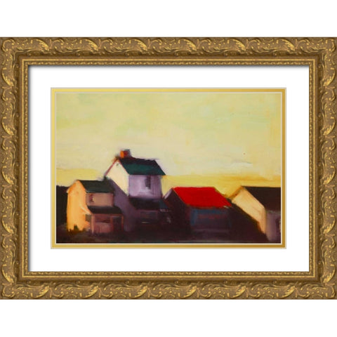 Late Afternoon I Gold Ornate Wood Framed Art Print with Double Matting by Barbini, Eddie