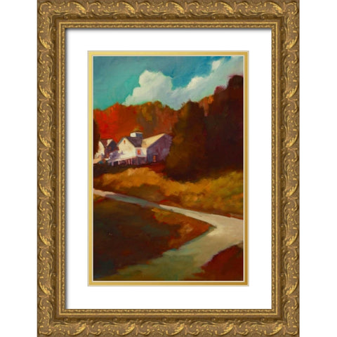 Up to the House Gold Ornate Wood Framed Art Print with Double Matting by Barbini, Eddie