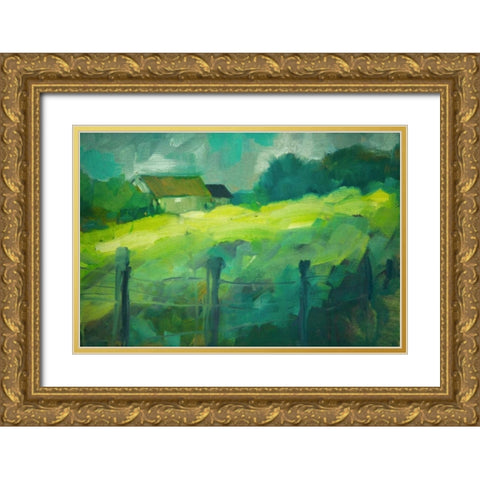 Tucked Away II Gold Ornate Wood Framed Art Print with Double Matting by Barbini, Eddie