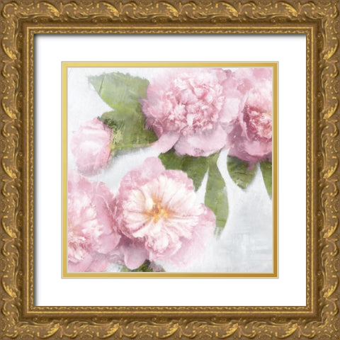 Pink Bloom II Gold Ornate Wood Framed Art Print with Double Matting by Ford, Emily