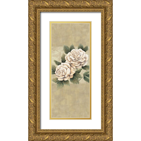 Elegance I Gold Ornate Wood Framed Art Print with Double Matting by Lopez, E.