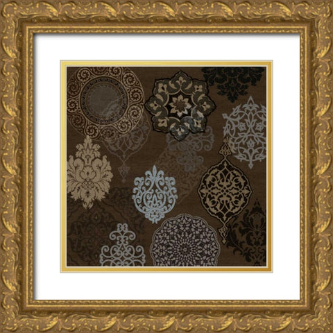 Ornament Collection I Gold Ornate Wood Framed Art Print with Double Matting by Roberts, Ellie