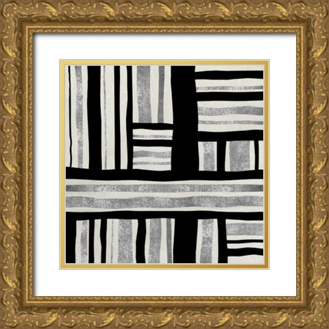 Silver Groove II Gold Ornate Wood Framed Art Print with Double Matting by Roberts, Ellie