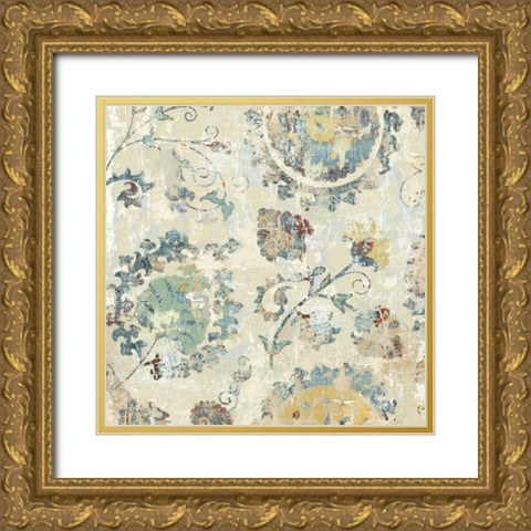 Adornment I Gold Ornate Wood Framed Art Print with Double Matting by Roberts, Ellie
