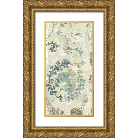 Adornment Panel I Gold Ornate Wood Framed Art Print with Double Matting by Roberts, Ellie