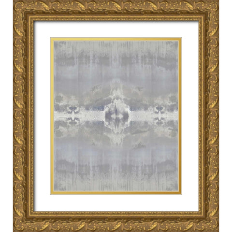 Entice - Grey Gold Ornate Wood Framed Art Print with Double Matting by Roberts, Ellie