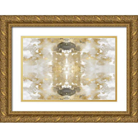 Reflections in Gold I Gold Ornate Wood Framed Art Print with Double Matting by Blake, Madeline