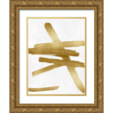 Crossroads Gold II Gold Ornate Wood Framed Art Print with Double Matting by Roberts, Ellie