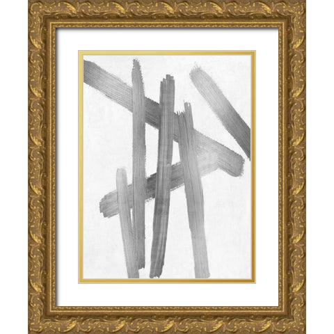 Crossroads Silver I Gold Ornate Wood Framed Art Print with Double Matting by Roberts, Ellie