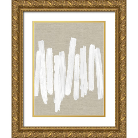 Strokes I Gold Ornate Wood Framed Art Print with Double Matting by Roberts, Ellie