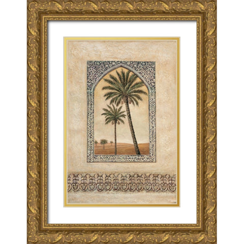 Desert Wind II Gold Ornate Wood Framed Art Print with Double Matting by Moreau, Eduardo