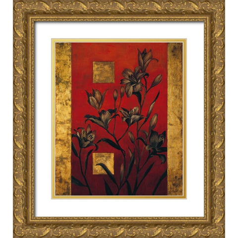 Evening Silhouette II Gold Ornate Wood Framed Art Print with Double Matting by Lange, Erin