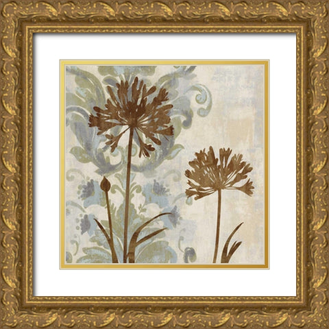Floral Oasis I Gold Ornate Wood Framed Art Print with Double Matting by Lange, Erin
