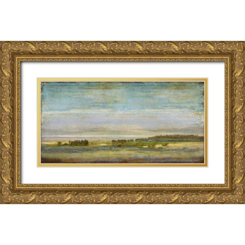 Big Sky Vista Gold Ornate Wood Framed Art Print with Double Matting by Turner, Eric