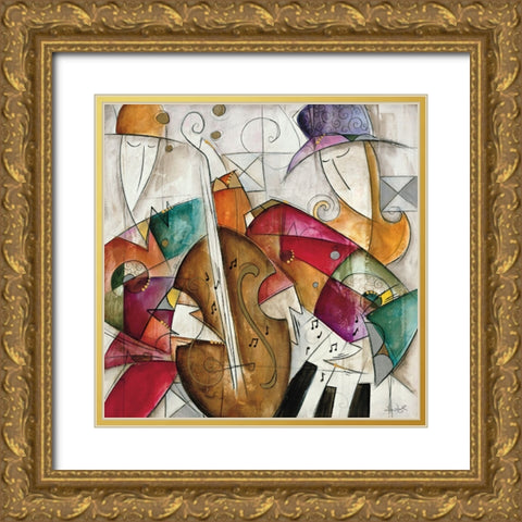 Jam Session II Gold Ornate Wood Framed Art Print with Double Matting by Waugh, Eric
