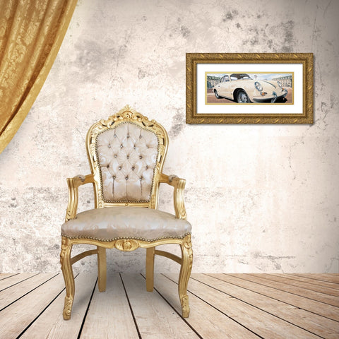 Sport White Gold Ornate Wood Framed Art Print with Double Matting by Brook, Francis