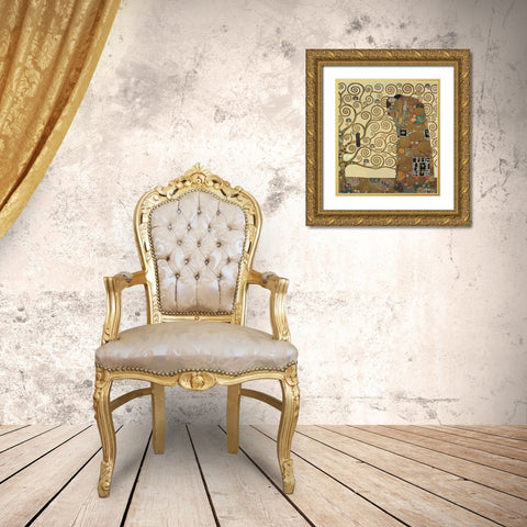 Die Erfullung Gold Ornate Wood Framed Art Print with Double Matting by Klimt, Gustav