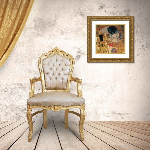 Il bacio Gold Ornate Wood Framed Art Print with Double Matting by Klimt, Gustav