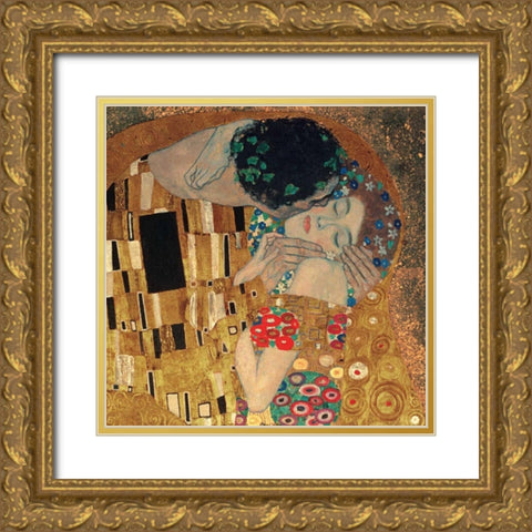 Il bacio Gold Ornate Wood Framed Art Print with Double Matting by Klimt, Gustav