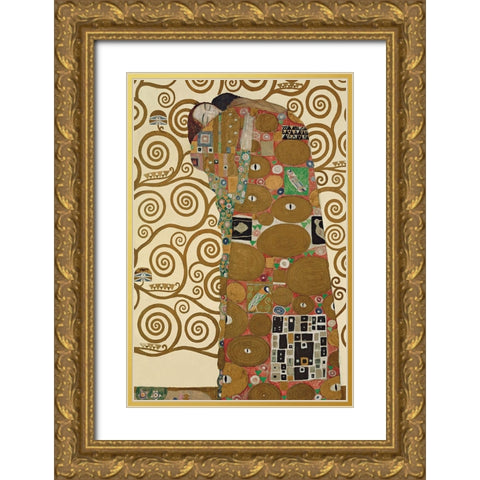 Die Erfllung Gold Ornate Wood Framed Art Print with Double Matting by Klimt, Gustav