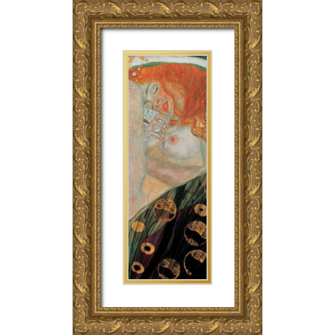 Danae Gold Ornate Wood Framed Art Print with Double Matting by Klimt, Gustav