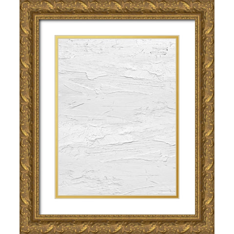 Textured on White I Gold Ornate Wood Framed Art Print with Double Matting by Gordon, Sofia