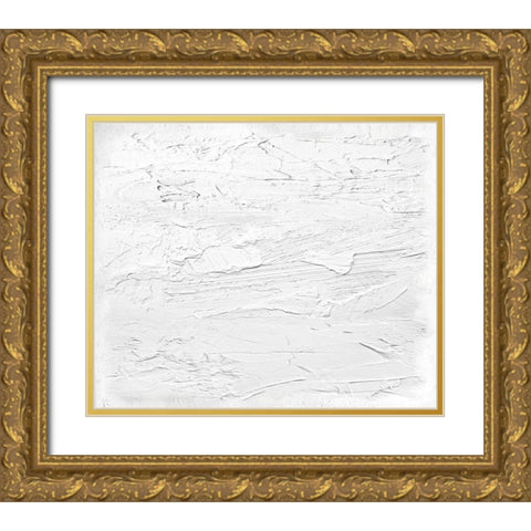 Textured on White II Gold Ornate Wood Framed Art Print with Double Matting by Gordon, Sofia