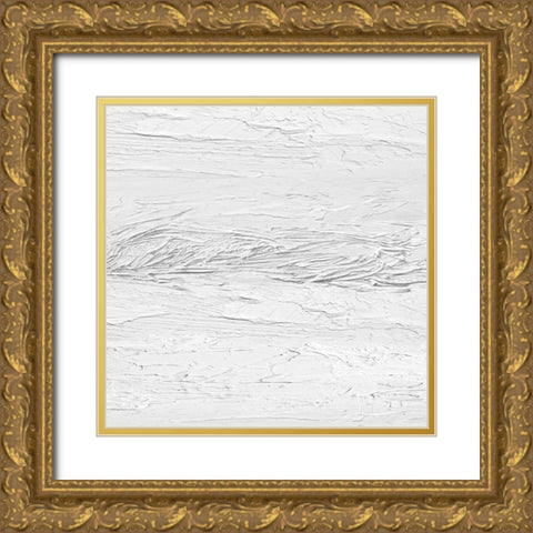 Textured on White III Gold Ornate Wood Framed Art Print with Double Matting by Gordon, Sofia