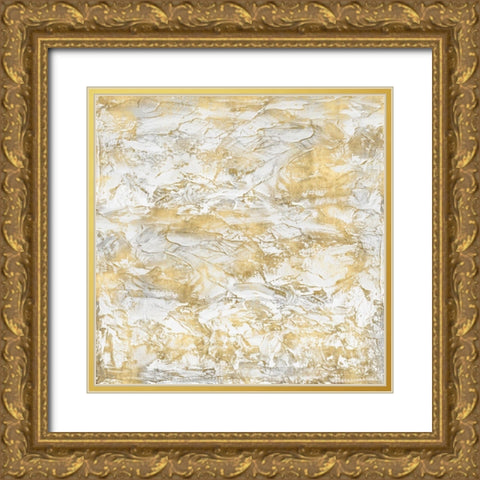 Textural with Gold III Gold Ornate Wood Framed Art Print with Double Matting by Gordon, Sofia