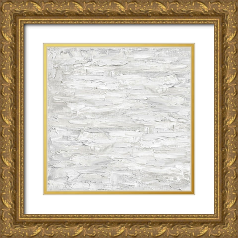 White on White IV Gold Ornate Wood Framed Art Print with Double Matting by Gordon, Sofia