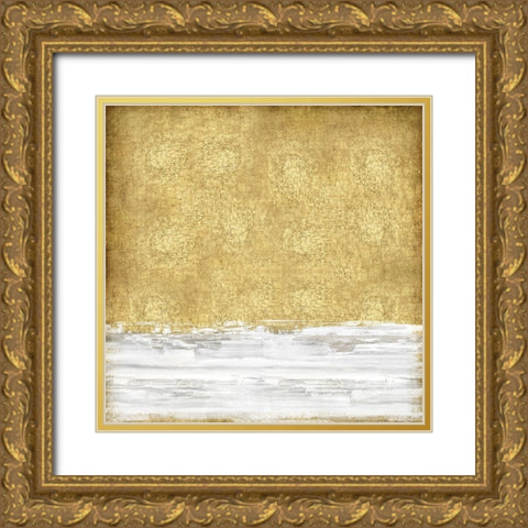 White on Gold II Gold Ornate Wood Framed Art Print with Double Matting by Gordon, Sofia