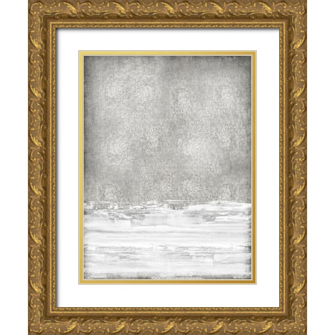 White on Silver II Gold Ornate Wood Framed Art Print with Double Matting by Gordon, Sofia