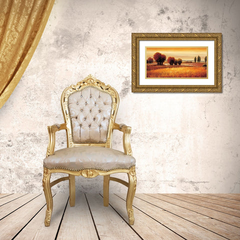 Golden Reflections I Gold Ornate Wood Framed Art Print with Double Matting by Williams, Gregory