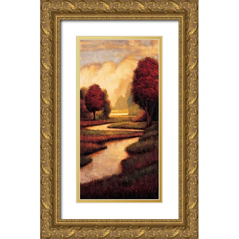 Waterside II Gold Ornate Wood Framed Art Print with Double Matting by Williams, Gregory